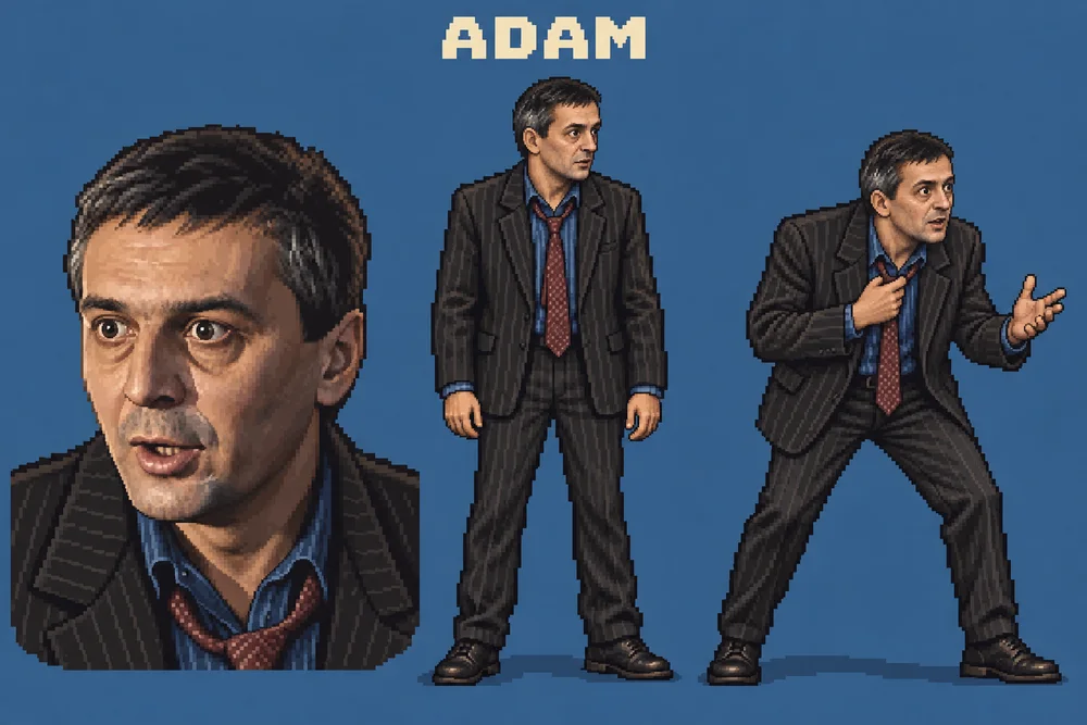 Pixel art lika Adam, Biljin otac