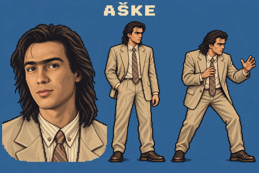 Pixel art lika Aške