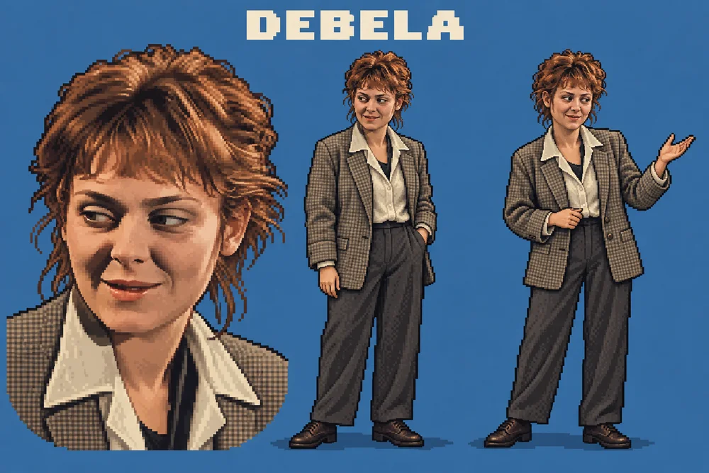 Pixel art lika Debela narkomanka