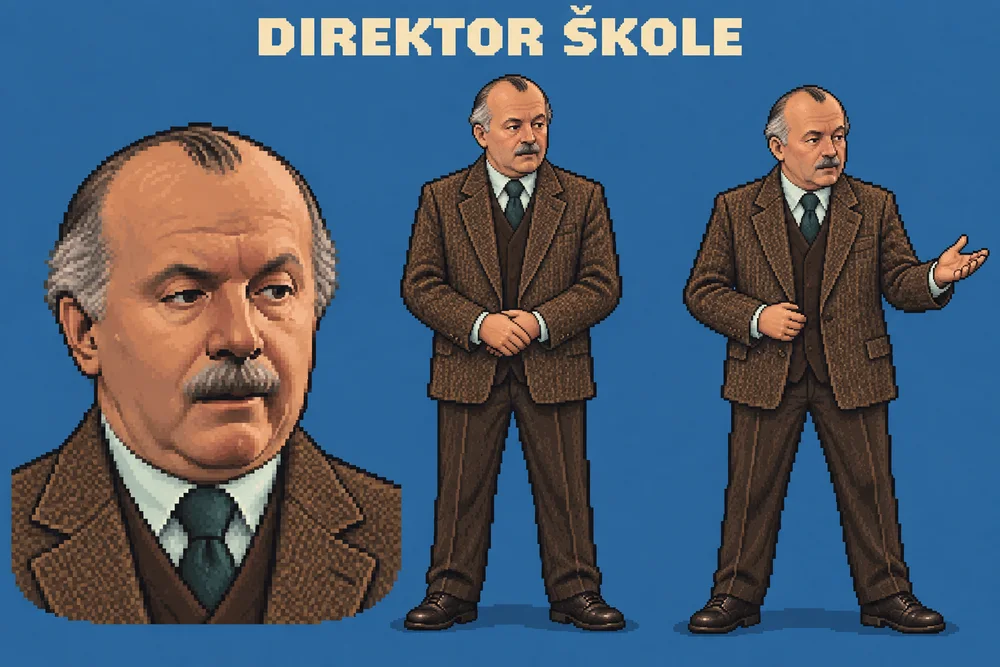 Pixel art lika Direktor skole