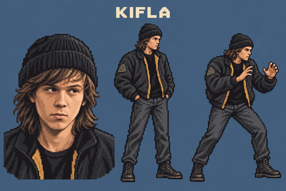 Pixel art lika Kifla