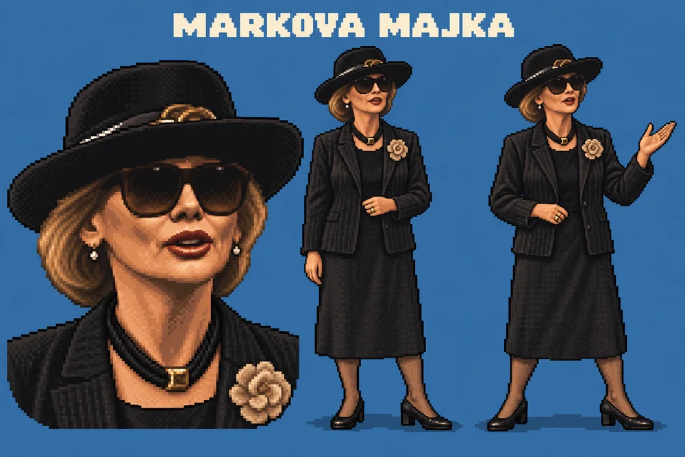 Pixel art lika Markova majka