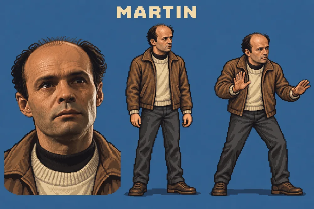 Pixel art lika Vaspitač Martin
