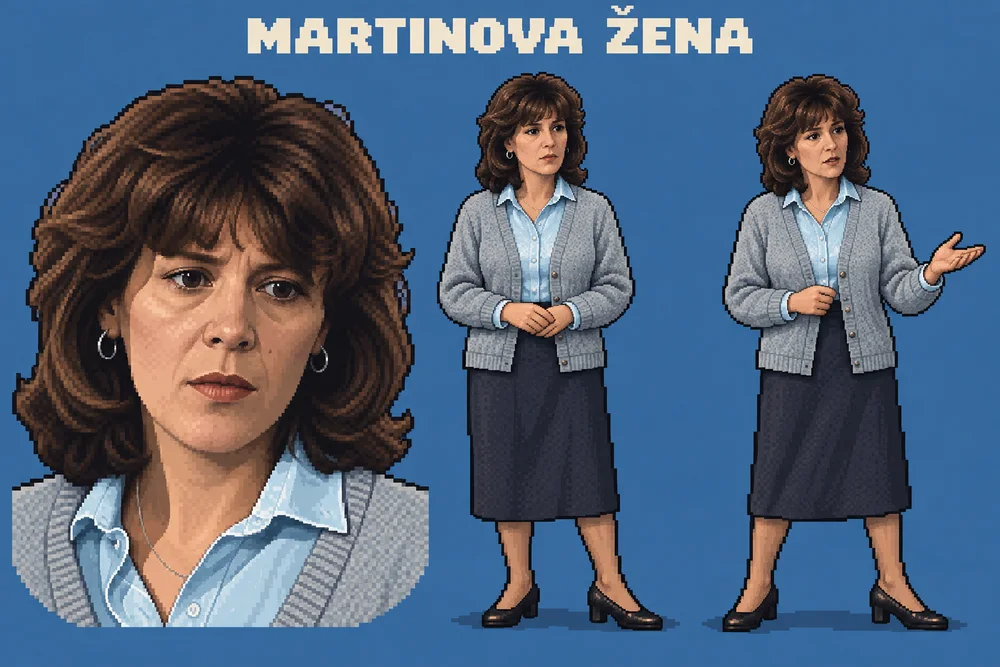 Pixel art lika Martinova žena