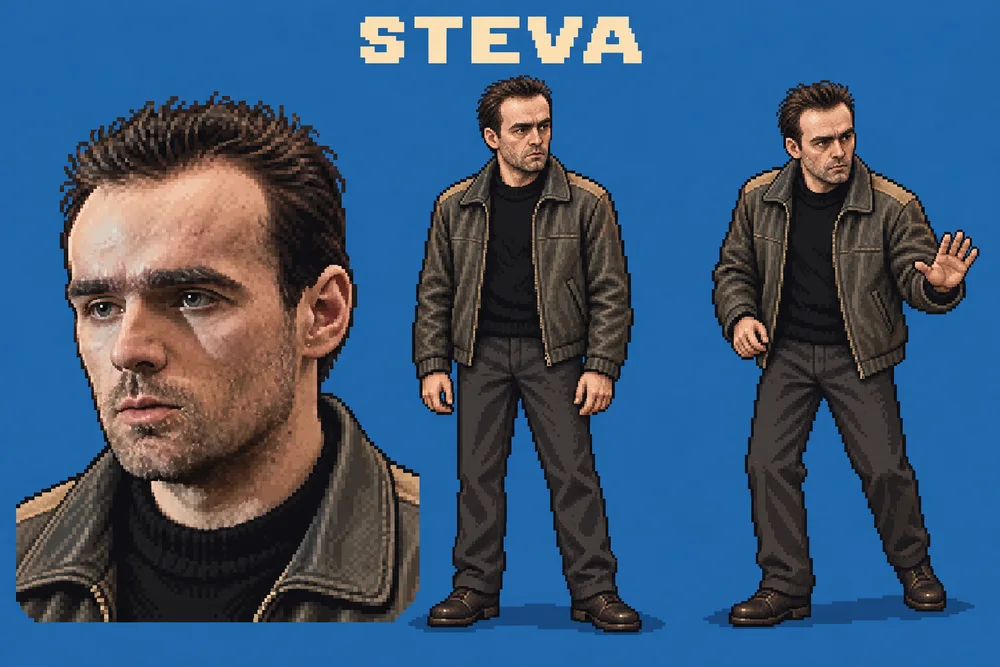 Pixel art lika Steva