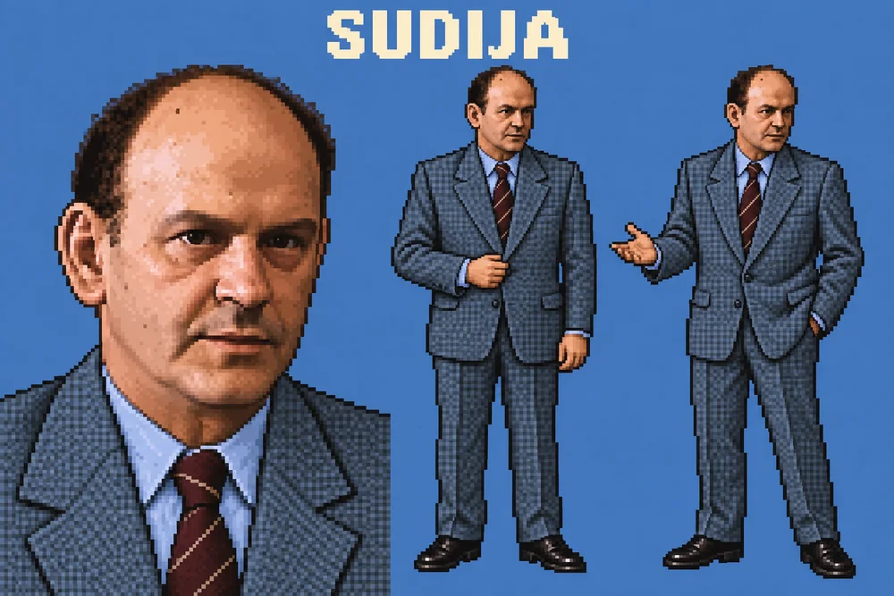 Pixel art lika Sudija