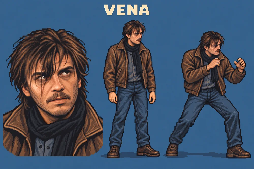 Pixel art lika Aca „Vena”